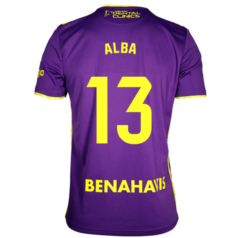 Danxen Mænd Alba #13 Lilla Gul Udebane Spillertrøjer 2024/25 Trøje T-Shirt