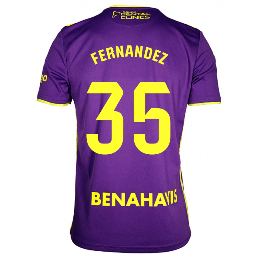 Danxen Mænd Inés Fernández #35 Lilla Gul Udebane Spillertrøjer 2024/25 Trøje T-Shirt