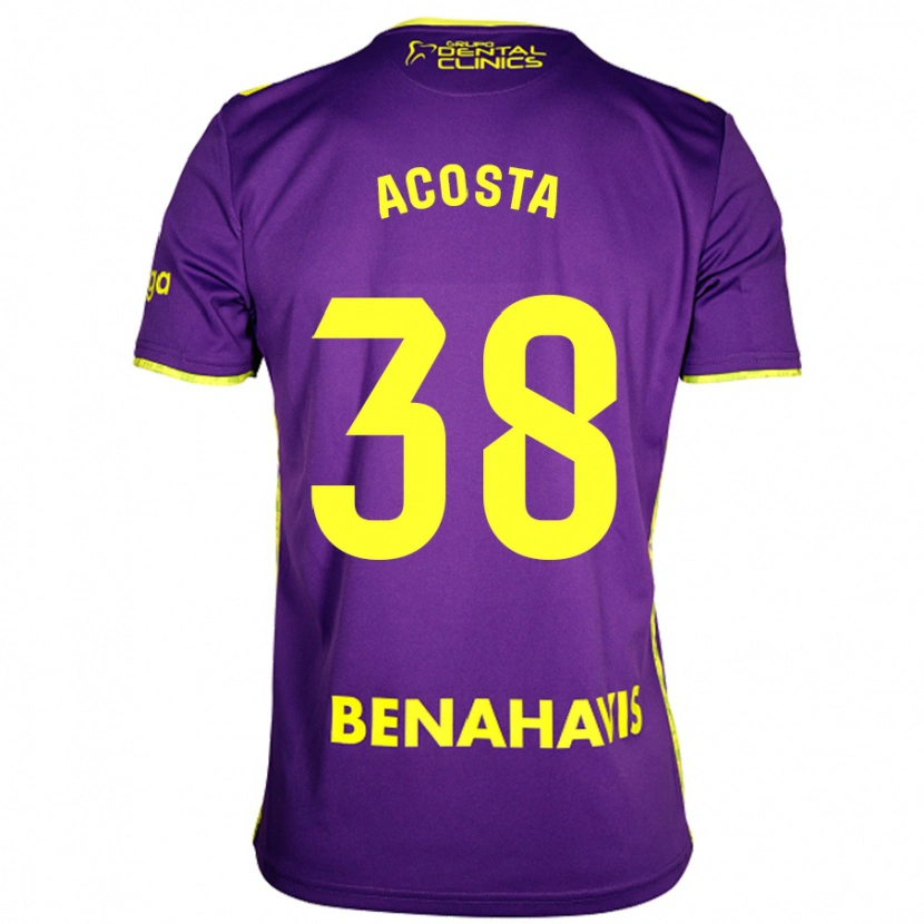 Danxen Mænd Judith Acosta #38 Lilla Gul Udebane Spillertrøjer 2024/25 Trøje T-Shirt