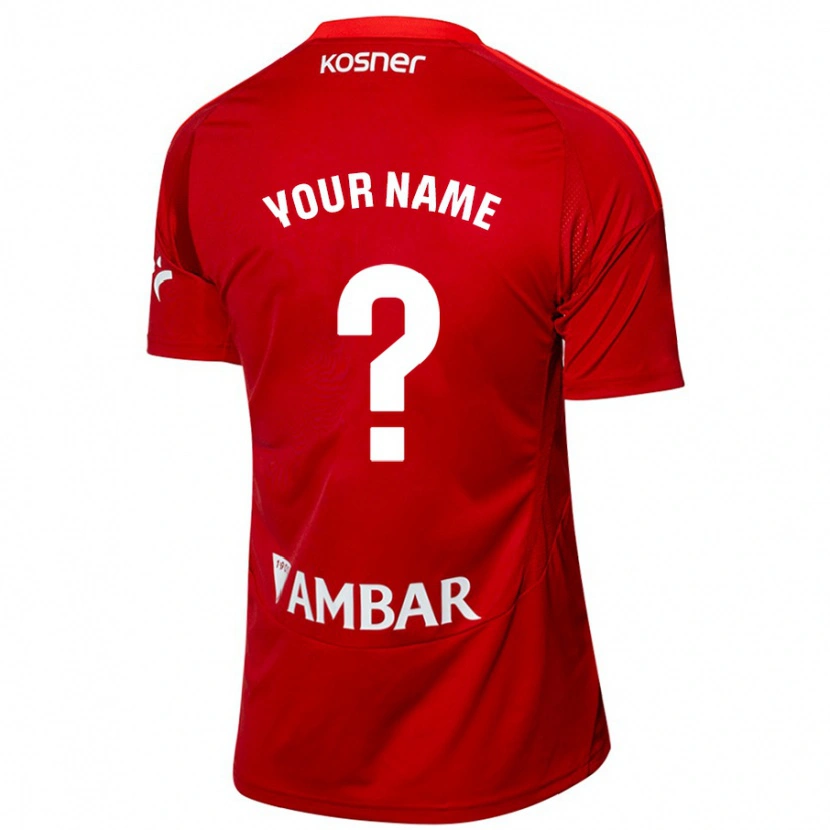 Danxen Mænd Dit Navn #0 Hvid Blå Udebane Spillertrøjer 2024/25 Trøje T-Shirt