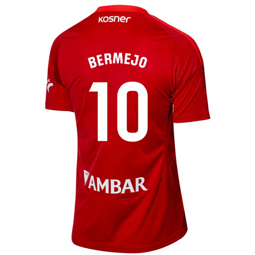 Danxen Mænd Sergio Bermejo #10 Hvid Blå Udebane Spillertrøjer 2024/25 Trøje T-Shirt