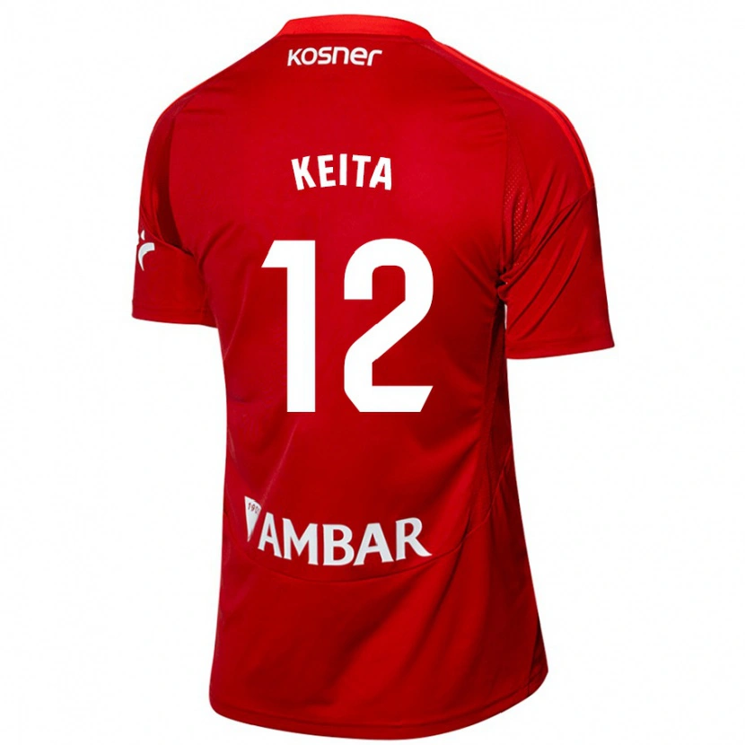Danxen Mænd Lassine Keita #12 Hvid Blå Udebane Spillertrøjer 2024/25 Trøje T-Shirt