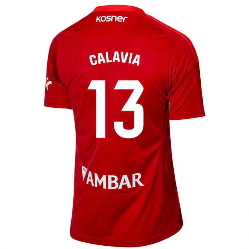 Danxen Mænd Carlos Calavia #13 Hvid Blå Udebane Spillertrøjer 2024/25 Trøje T-Shirt