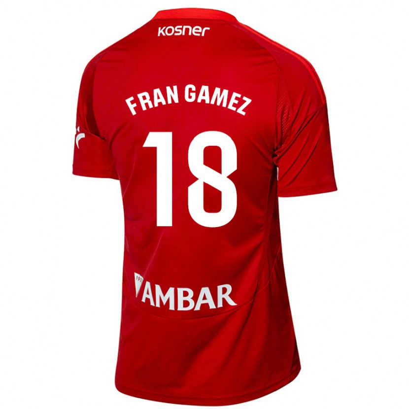 Danxen Mænd Fran Gámez #18 Hvid Blå Udebane Spillertrøjer 2024/25 Trøje T-Shirt