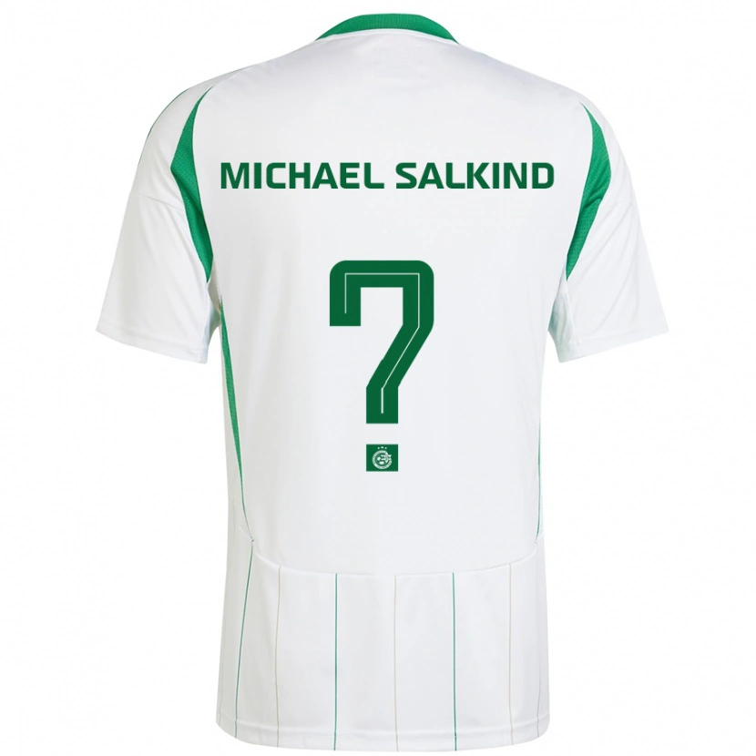 Danxen Mænd Liav Michael Salkind #0 Hvid Grøn Udebane Spillertrøjer 2024/25 Trøje T-Shirt