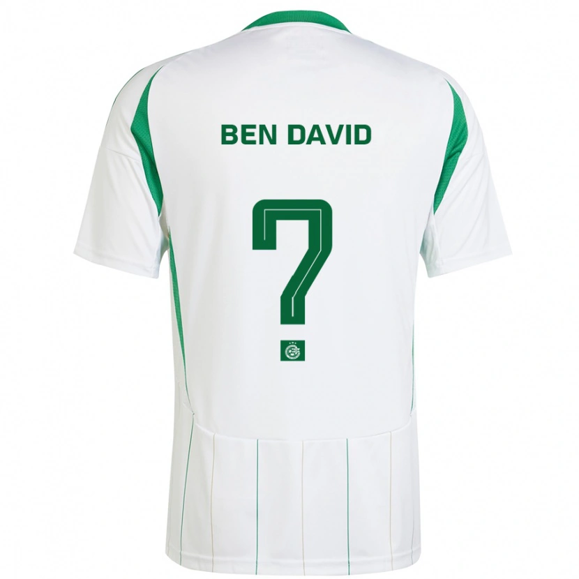 Danxen Mænd Shay Ben David #0 Hvid Grøn Udebane Spillertrøjer 2024/25 Trøje T-Shirt