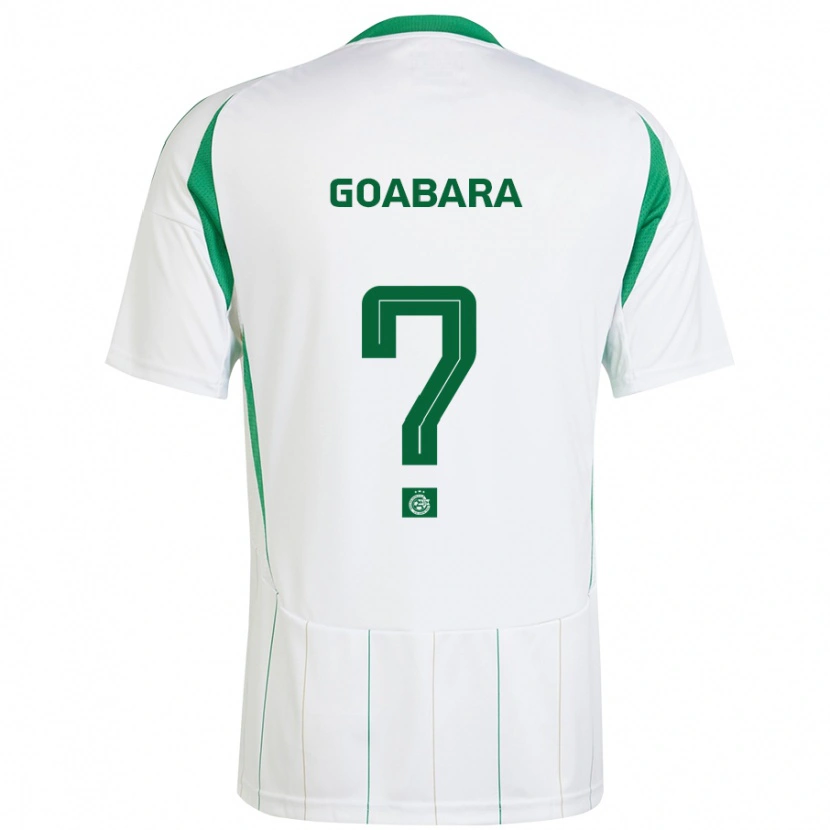 Danxen Mænd Ibrahim Goabara #0 Hvid Grøn Udebane Spillertrøjer 2024/25 Trøje T-Shirt