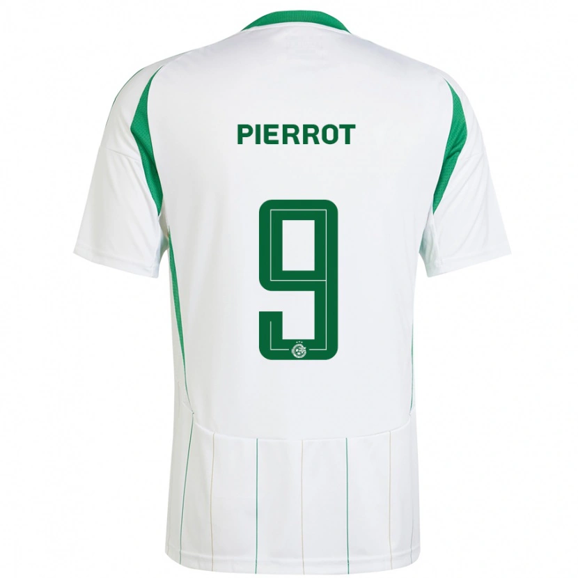 Danxen Mænd Frantzdy Pierrot #9 Hvid Grøn Udebane Spillertrøjer 2024/25 Trøje T-Shirt