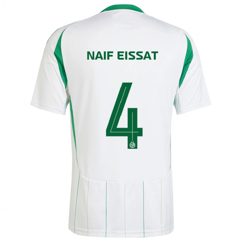 Danxen Mænd Lisav Naif Eissat #4 Hvid Grøn Udebane Spillertrøjer 2024/25 Trøje T-Shirt