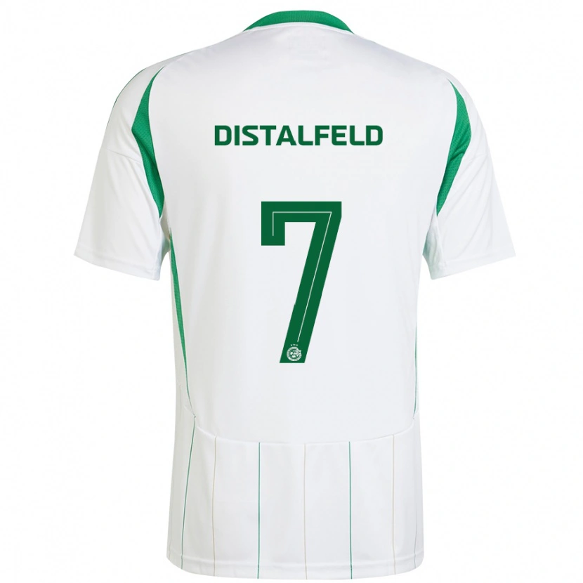 Danxen Mænd Yanai Distalfeld #7 Hvid Grøn Udebane Spillertrøjer 2024/25 Trøje T-Shirt