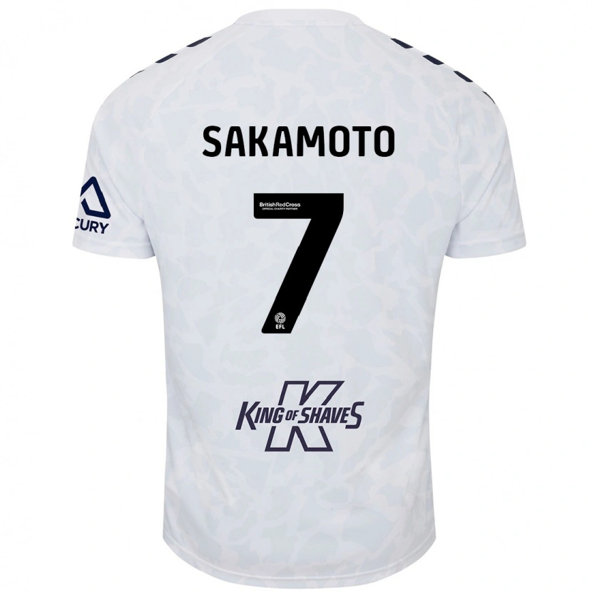 Danxen Mænd Tatsuhiro Sakamoto #7 Hvid Udebane Spillertrøjer 2024/25 Trøje T-Shirt