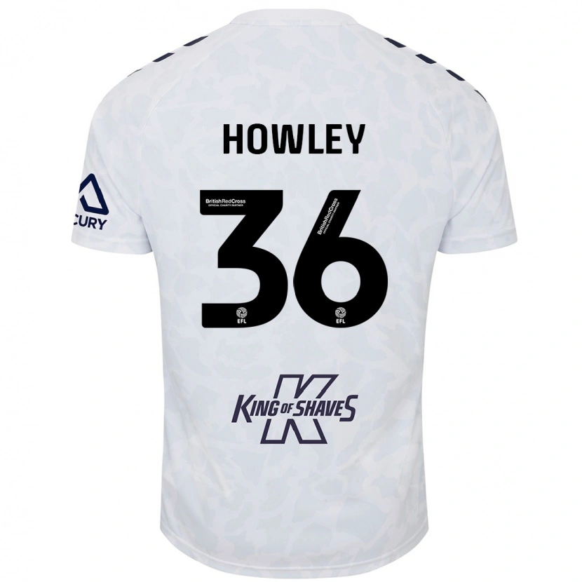 Danxen Mænd Ryan Howley #36 Hvid Udebane Spillertrøjer 2024/25 Trøje T-Shirt
