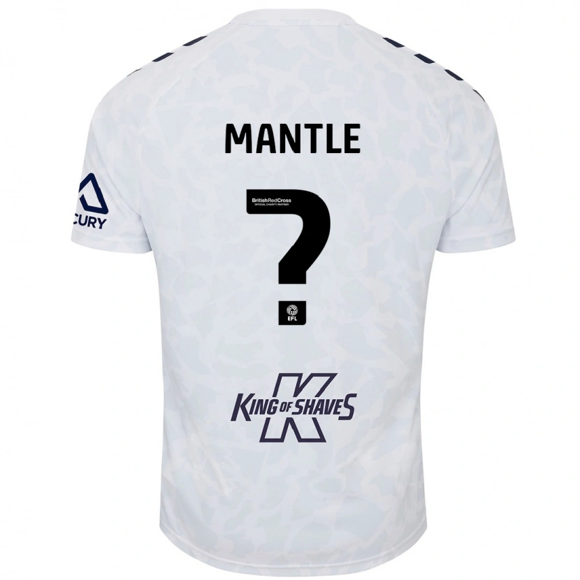 Danxen Mænd David Mantle #0 Hvid Udebane Spillertrøjer 2024/25 Trøje T-Shirt