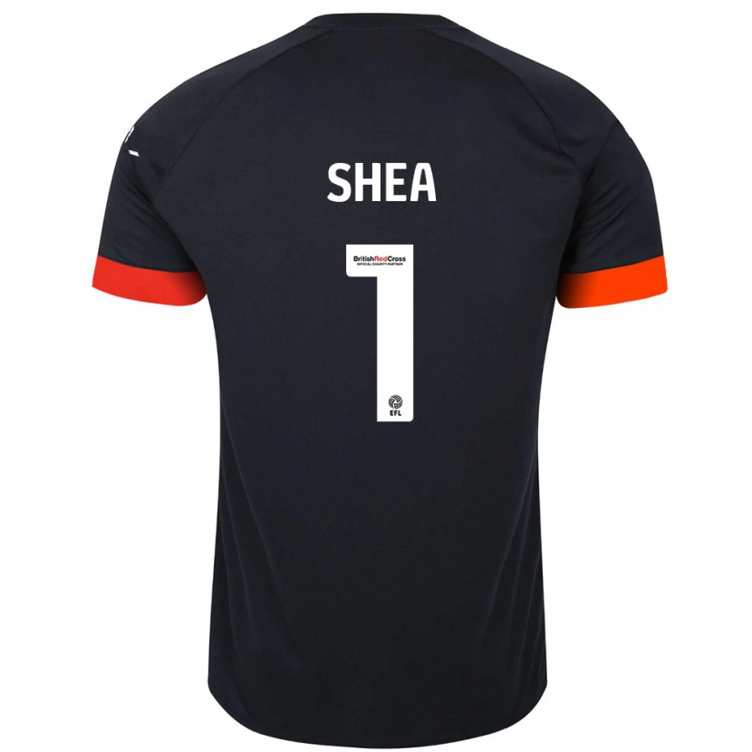 Danxen Mænd James Shea #1 Sort Orange Udebane Spillertrøjer 2024/25 Trøje T-Shirt
