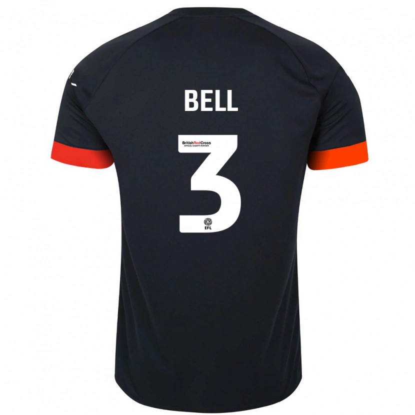 Danxen Mænd Amari'i Bell #3 Sort Orange Udebane Spillertrøjer 2024/25 Trøje T-Shirt