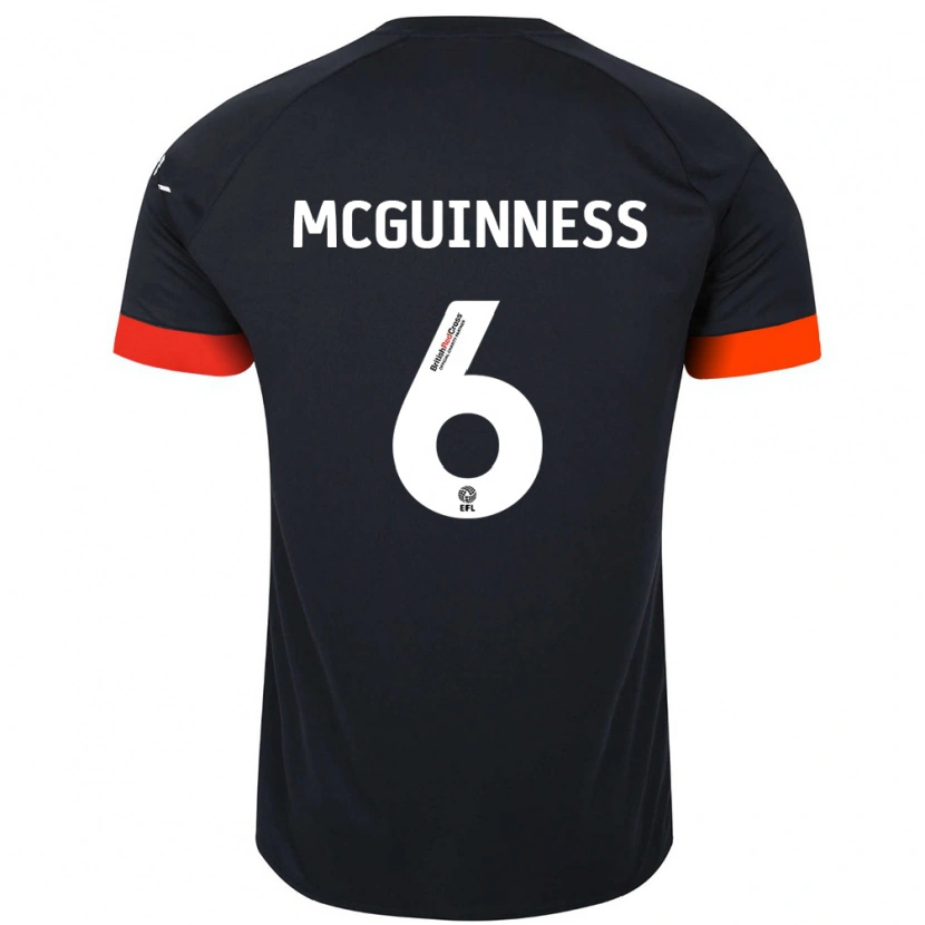 Danxen Mænd Mark Mcguinness #6 Sort Orange Udebane Spillertrøjer 2024/25 Trøje T-Shirt