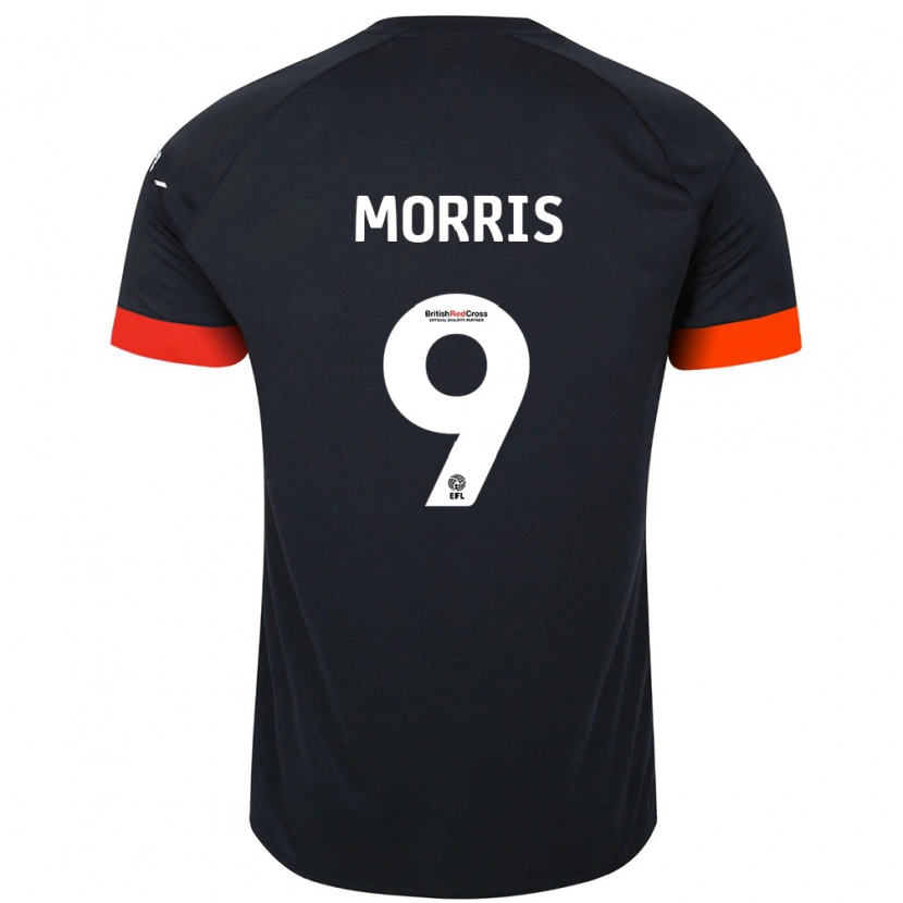 Danxen Mænd Carlton Morris #9 Sort Orange Udebane Spillertrøjer 2024/25 Trøje T-Shirt