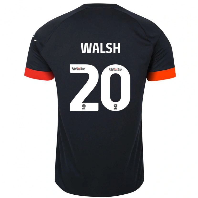 Danxen Mænd Liam Walsh #20 Sort Orange Udebane Spillertrøjer 2024/25 Trøje T-Shirt