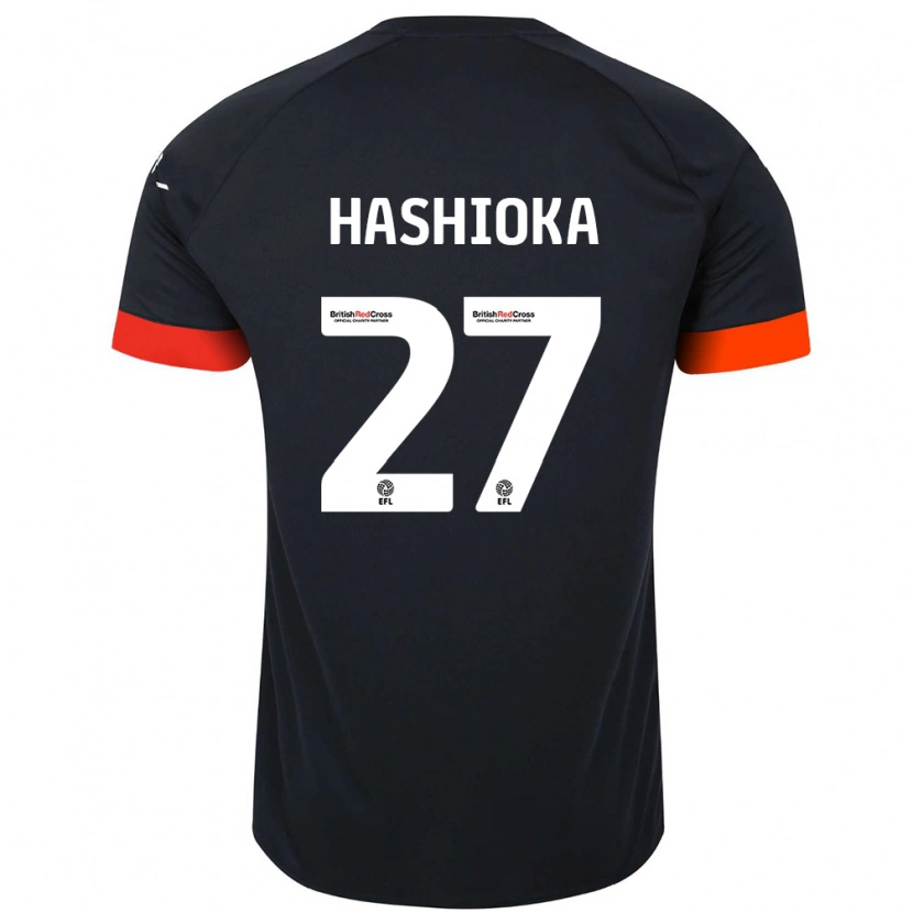 Danxen Mænd Daiki Hashioka #27 Sort Orange Udebane Spillertrøjer 2024/25 Trøje T-Shirt
