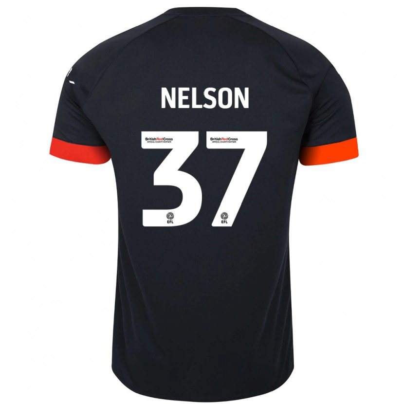 Danxen Mænd Zack Nelson #37 Sort Orange Udebane Spillertrøjer 2024/25 Trøje T-Shirt