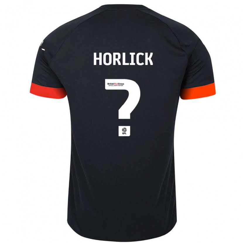 Danxen Mænd Jameson Horlick #0 Sort Orange Udebane Spillertrøjer 2024/25 Trøje T-Shirt