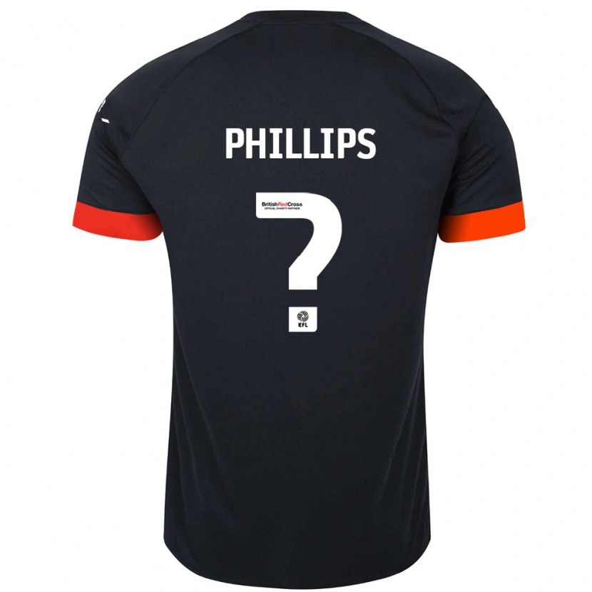 Danxen Mænd Josh Phillips #0 Sort Orange Udebane Spillertrøjer 2024/25 Trøje T-Shirt