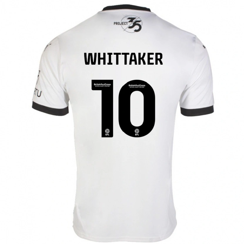 Danxen Mænd Morgan Whittaker #10 Hvid Sort Udebane Spillertrøjer 2024/25 Trøje T-Shirt