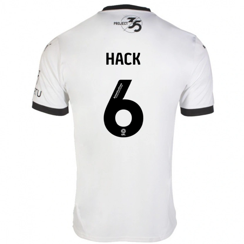 Danxen Mænd Lucy Hack #6 Hvid Sort Udebane Spillertrøjer 2024/25 Trøje T-Shirt