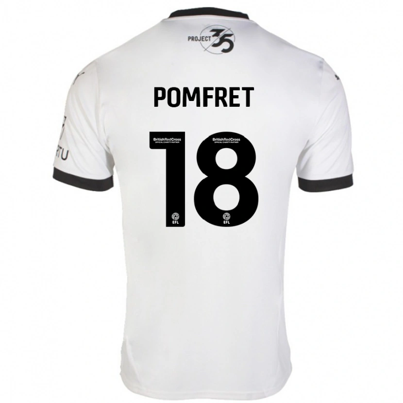 Danxen Mænd Taya Pomfret #18 Hvid Sort Udebane Spillertrøjer 2024/25 Trøje T-Shirt