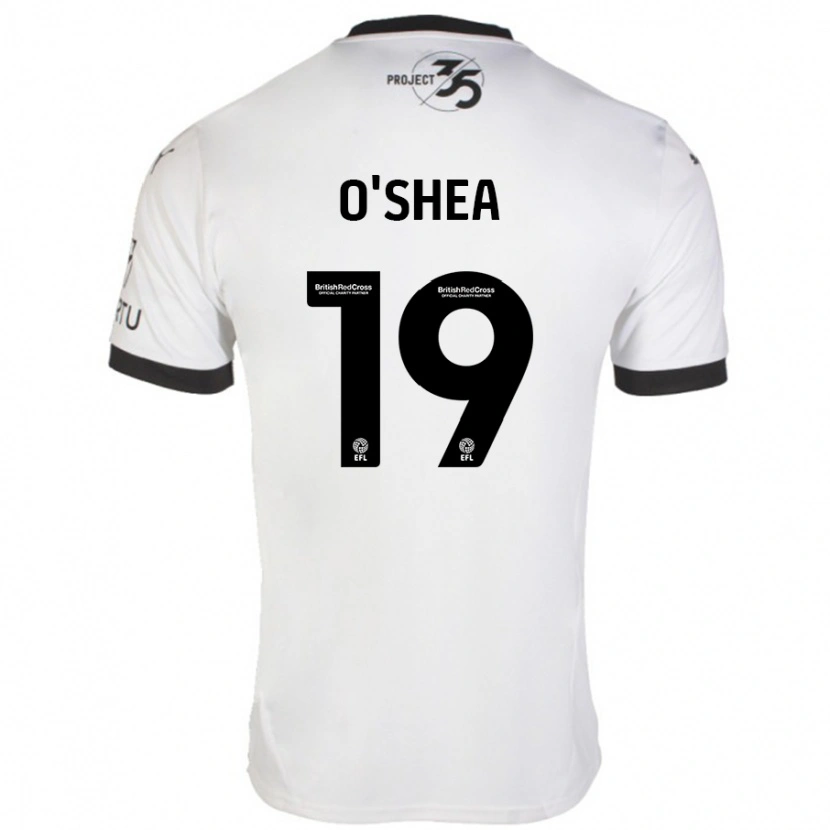 Danxen Mænd Erin O'shea #19 Hvid Sort Udebane Spillertrøjer 2024/25 Trøje T-Shirt