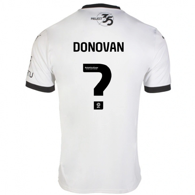 Danxen Mænd Henry Donovan #0 Hvid Sort Udebane Spillertrøjer 2024/25 Trøje T-Shirt