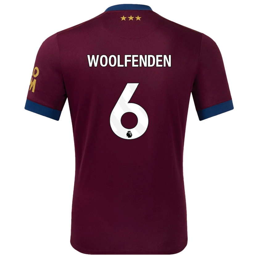 Danxen Mænd Luke Woolfenden #6 Brun Udebane Spillertrøjer 2024/25 Trøje T-Shirt