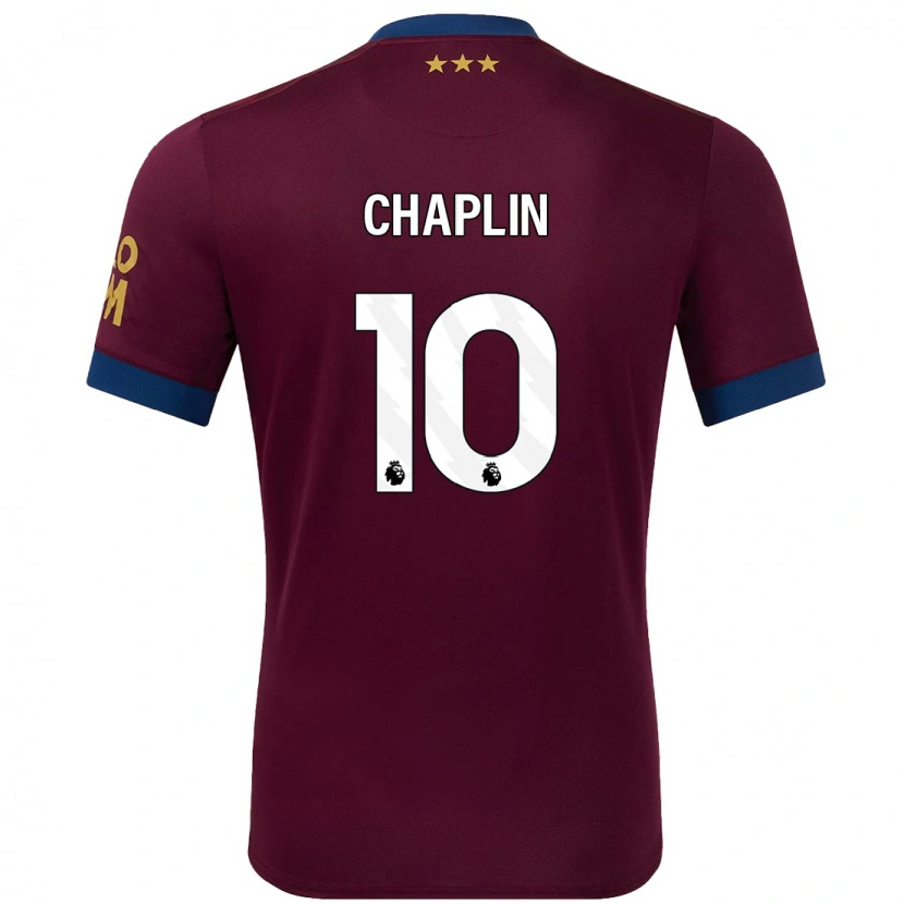 Danxen Mænd Conor Chaplin #10 Brun Udebane Spillertrøjer 2024/25 Trøje T-Shirt