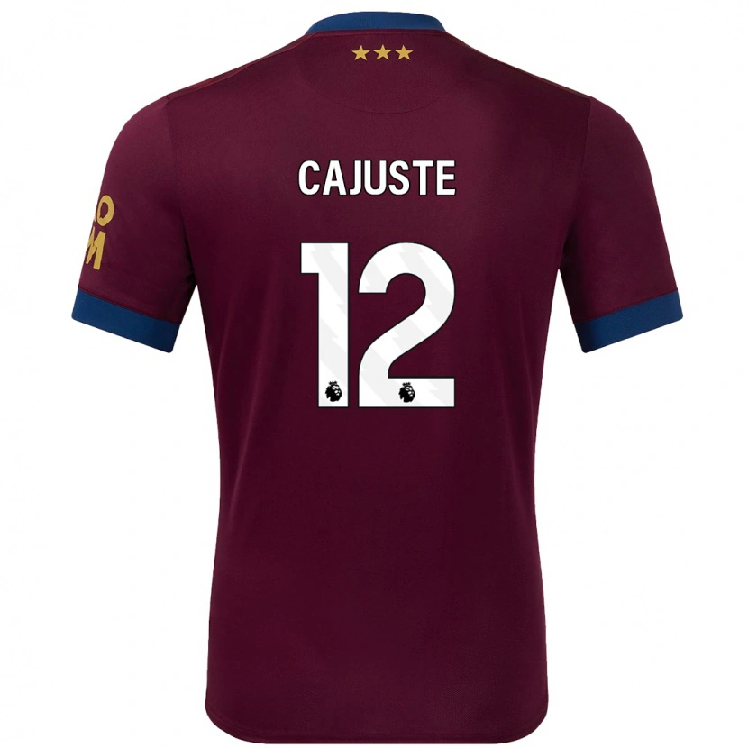 Danxen Mænd Jens Cajuste #12 Brun Udebane Spillertrøjer 2024/25 Trøje T-Shirt