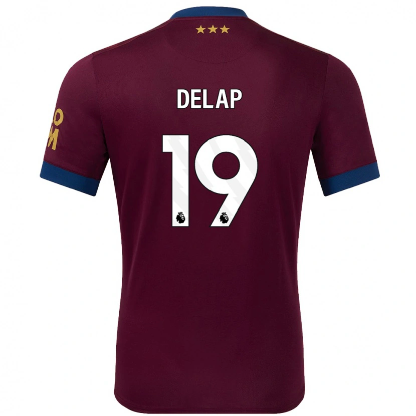 Danxen Mænd Liam Delap #19 Brun Udebane Spillertrøjer 2024/25 Trøje T-Shirt