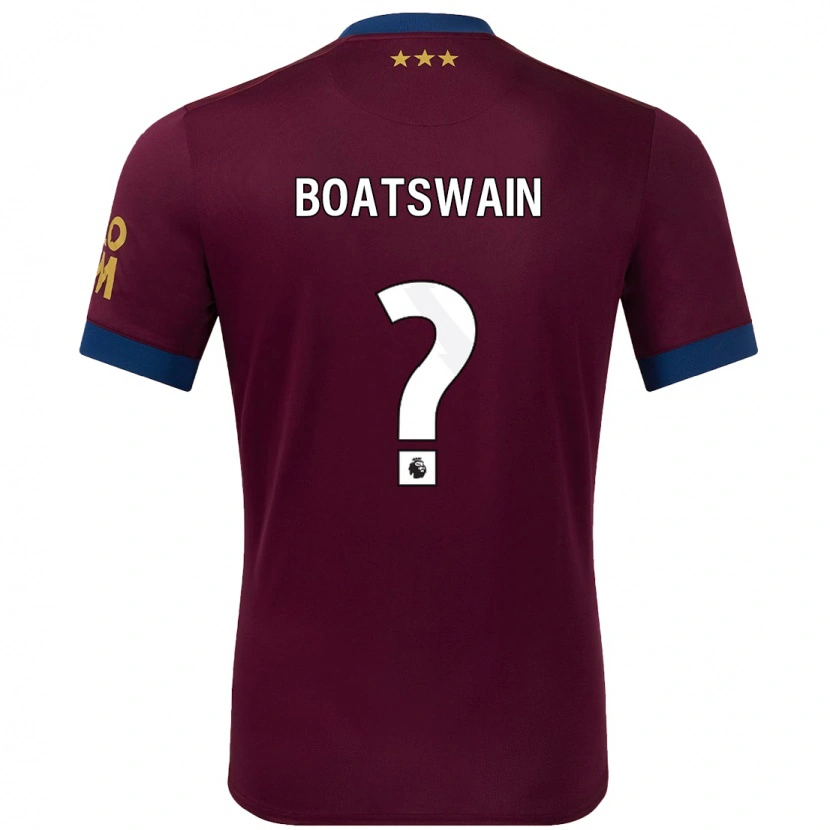 Danxen Mænd Ashley Boatswain #0 Brun Udebane Spillertrøjer 2024/25 Trøje T-Shirt