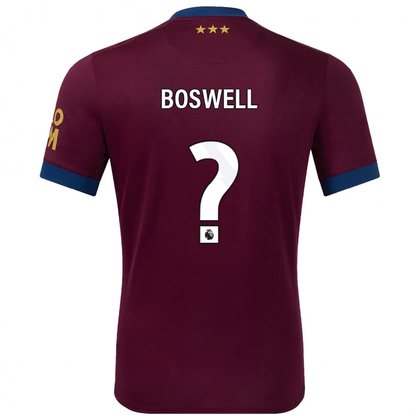 Danxen Mænd Ashton Boswell #0 Brun Udebane Spillertrøjer 2024/25 Trøje T-Shirt