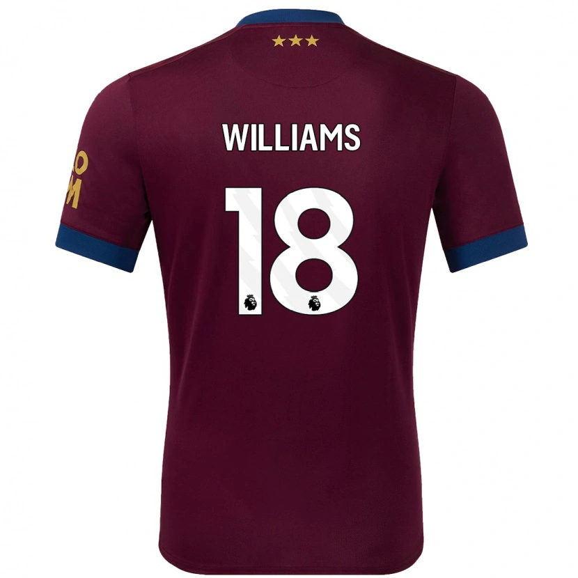 Danxen Mænd Brandon Williams #18 Brun Udebane Spillertrøjer 2024/25 Trøje T-Shirt