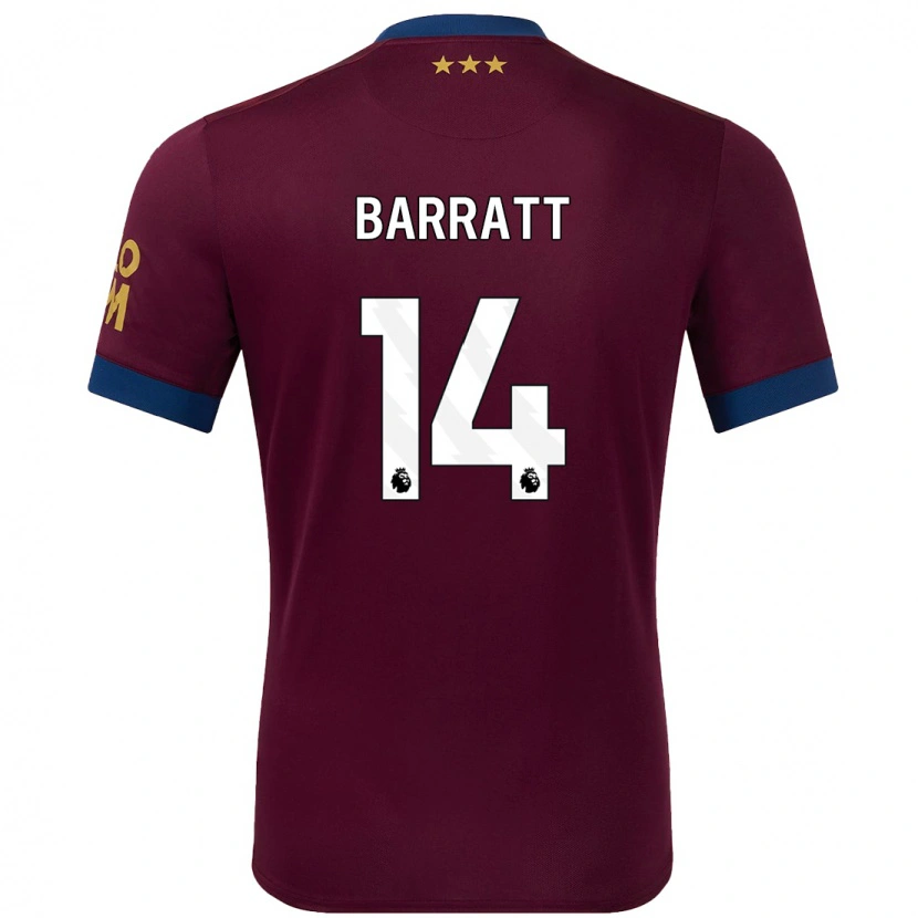 Danxen Mænd Zoe Barratt #14 Brun Udebane Spillertrøjer 2024/25 Trøje T-Shirt