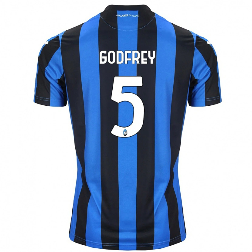 Danxen Kvinder Ben Godfrey #5 Blå Sort Hjemmebane Spillertrøjer 2024/25 Trøje T-Shirt