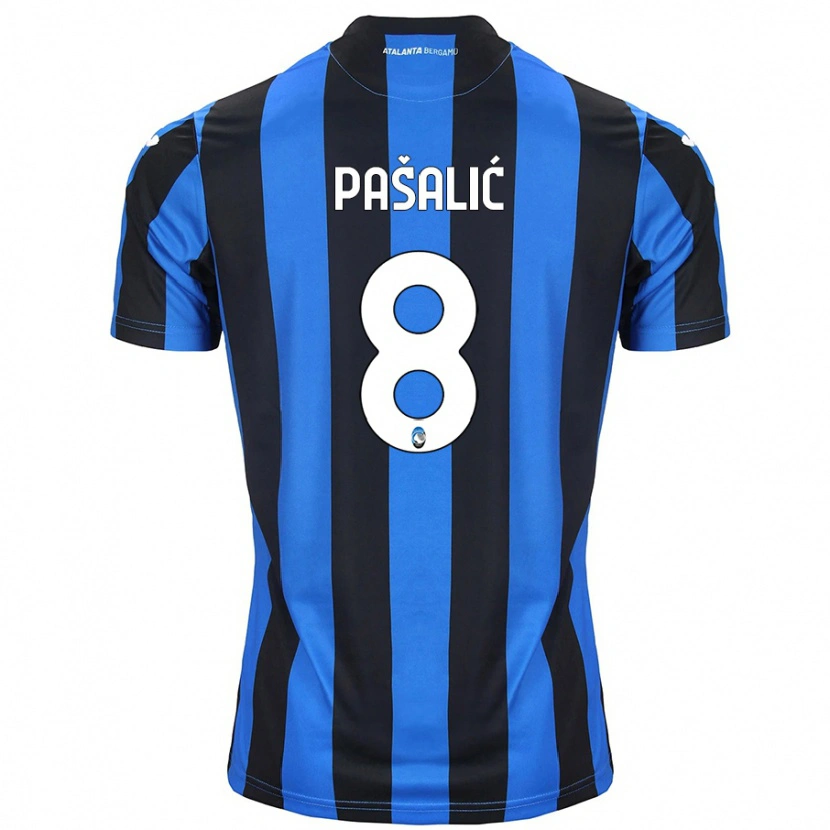 Danxen Kvinder Mario Pasalic #8 Blå Sort Hjemmebane Spillertrøjer 2024/25 Trøje T-Shirt