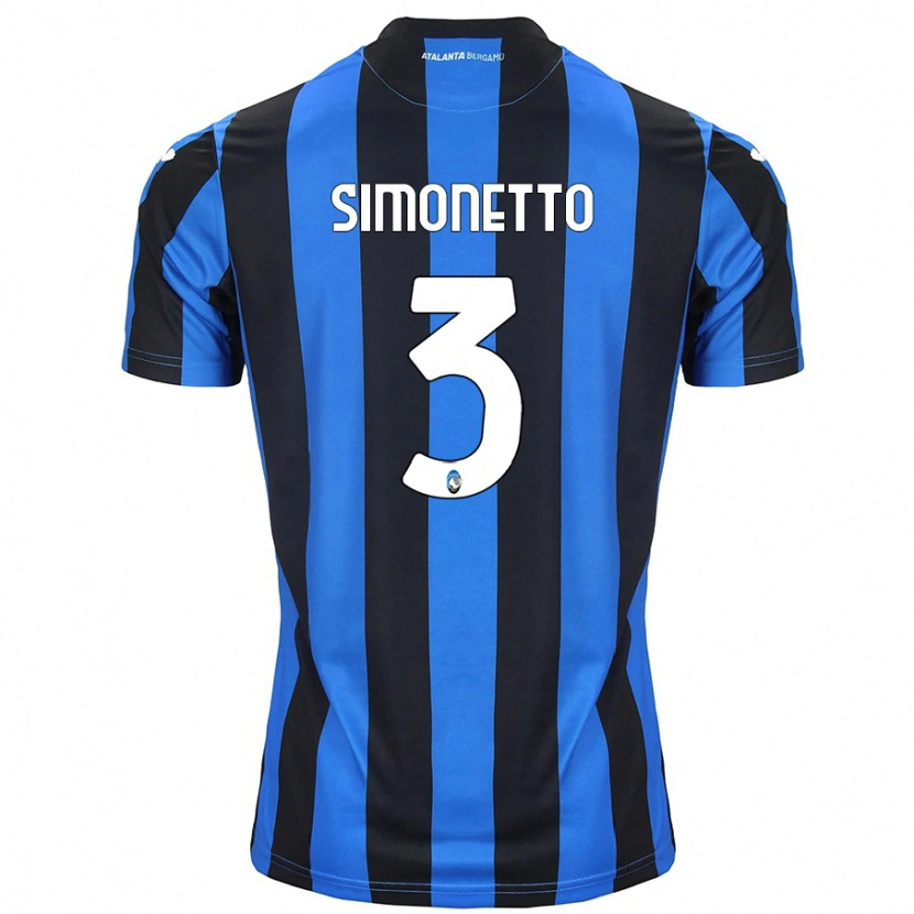 Danxen Kvinder Federico Simonetto #3 Blå Sort Hjemmebane Spillertrøjer 2024/25 Trøje T-Shirt