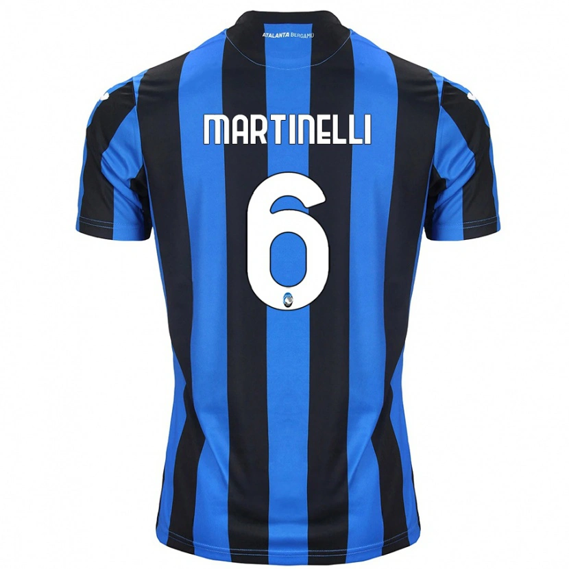 Danxen Kvinder Gabriel Martinelli #6 Blå Sort Hjemmebane Spillertrøjer 2024/25 Trøje T-Shirt
