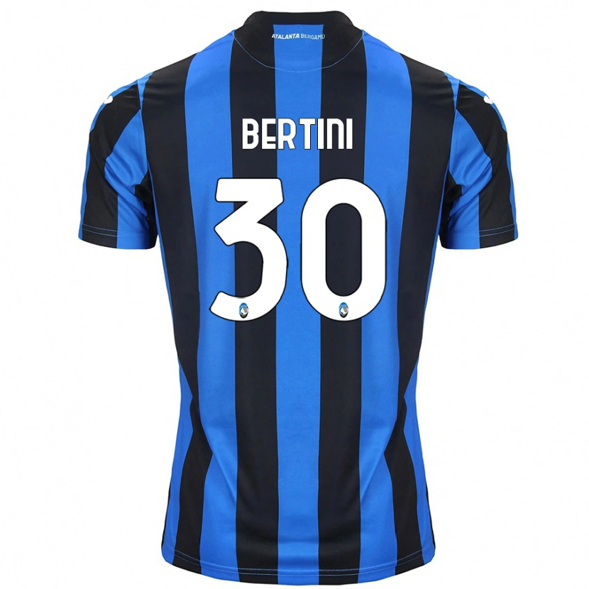 Danxen Kvinder Tommaso Bertini #30 Blå Sort Hjemmebane Spillertrøjer 2024/25 Trøje T-Shirt
