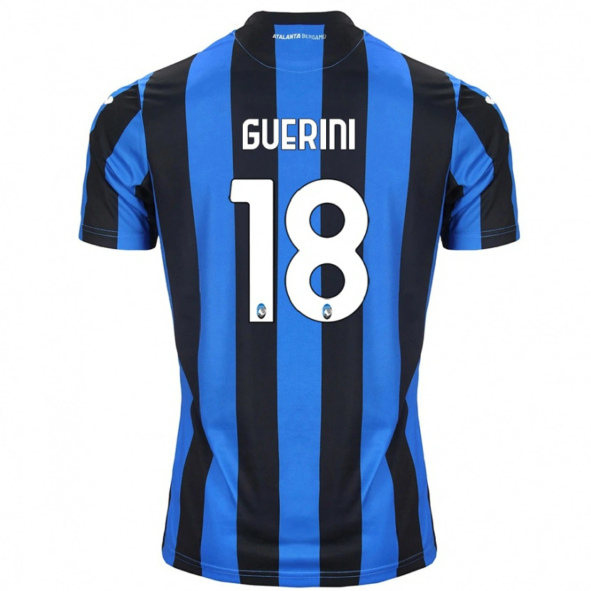 Danxen Kvinder Alessio Guerini #18 Blå Sort Hjemmebane Spillertrøjer 2024/25 Trøje T-Shirt