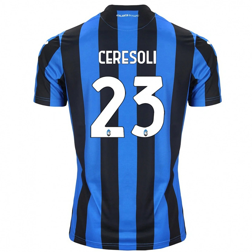 Danxen Kvinder Andrea Ceresoli #23 Blå Sort Hjemmebane Spillertrøjer 2024/25 Trøje T-Shirt