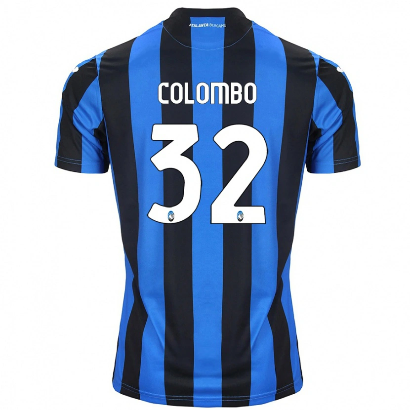 Danxen Kvinder Matteo Colombo #32 Blå Sort Hjemmebane Spillertrøjer 2024/25 Trøje T-Shirt