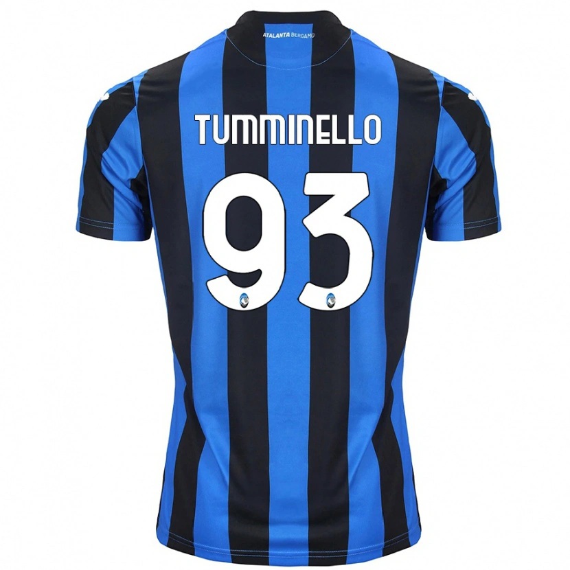 Danxen Kvinder Marco Tumminello #93 Blå Sort Hjemmebane Spillertrøjer 2024/25 Trøje T-Shirt