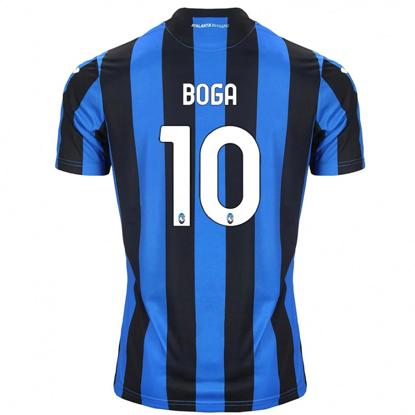 Danxen Kvinder Jeremie Boga #10 Blå Sort Hjemmebane Spillertrøjer 2024/25 Trøje T-Shirt