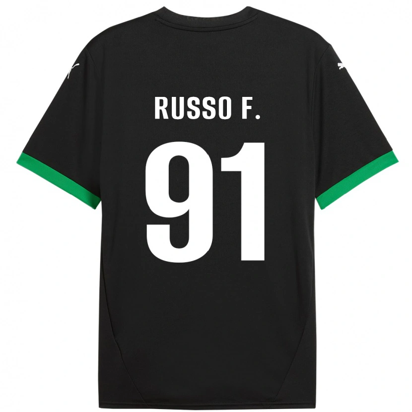 Danxen Kvinder Flavio Russo #91 Sort Mørkegrøn Hjemmebane Spillertrøjer 2024/25 Trøje T-Shirt